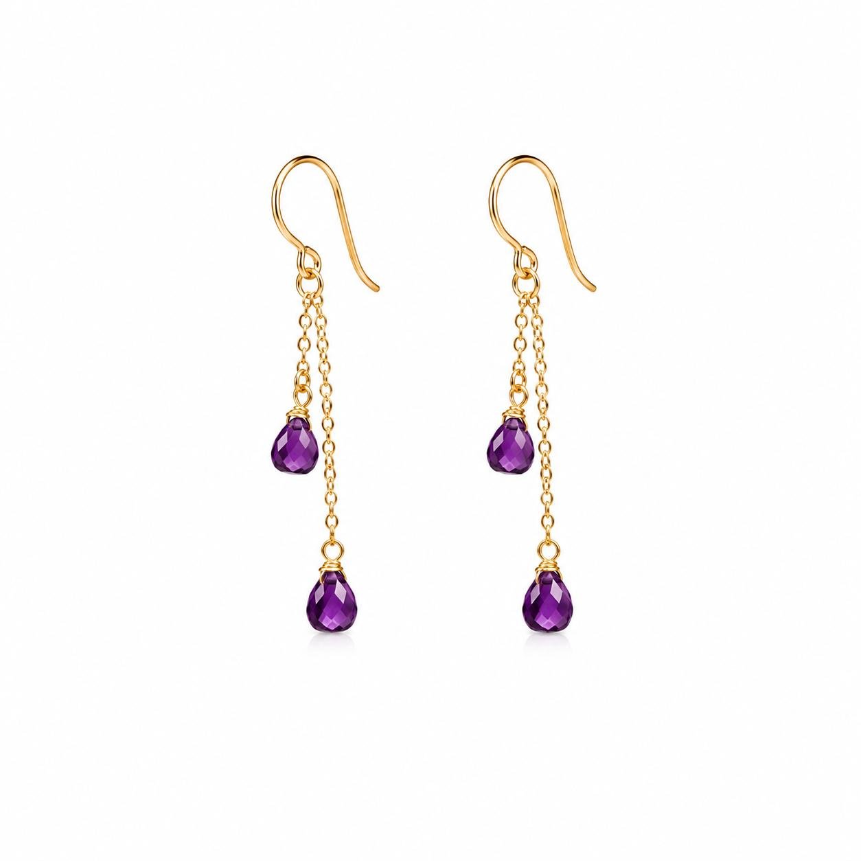 Amethyst Earrings Pair – Natural Crystal Jewelry